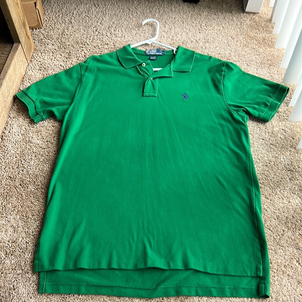 Ralph polo green polo, barely worn like new!